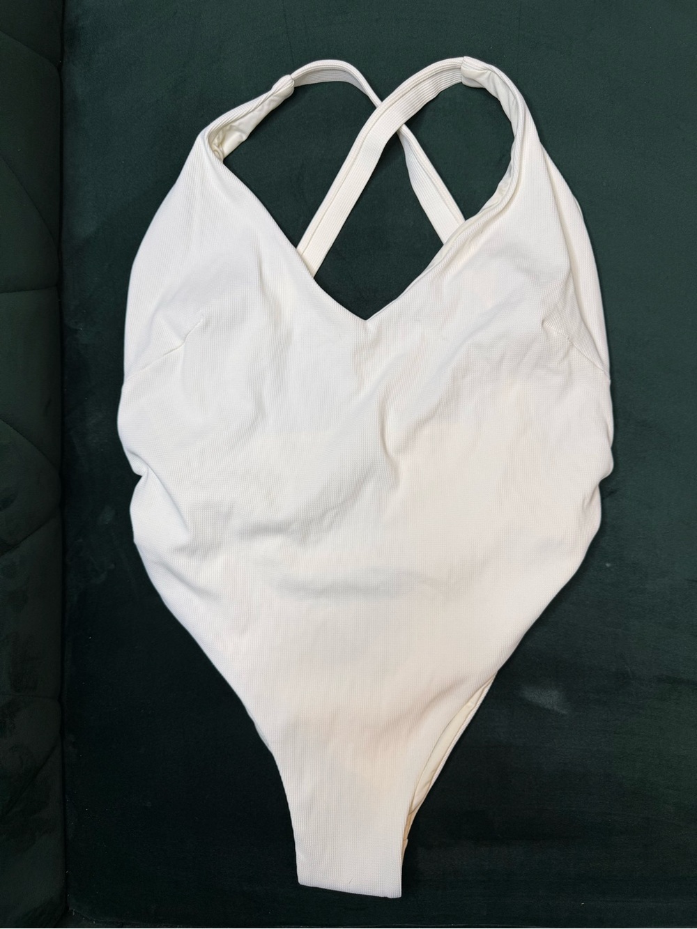 Toluca Swim Ribbed One-Piece Swimsuit with Cross-Back Straps